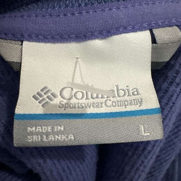 Columbia Jacket Women's L Trek Fleece Full Zip Blue Pockets Outdoors - Picture 2 of 4